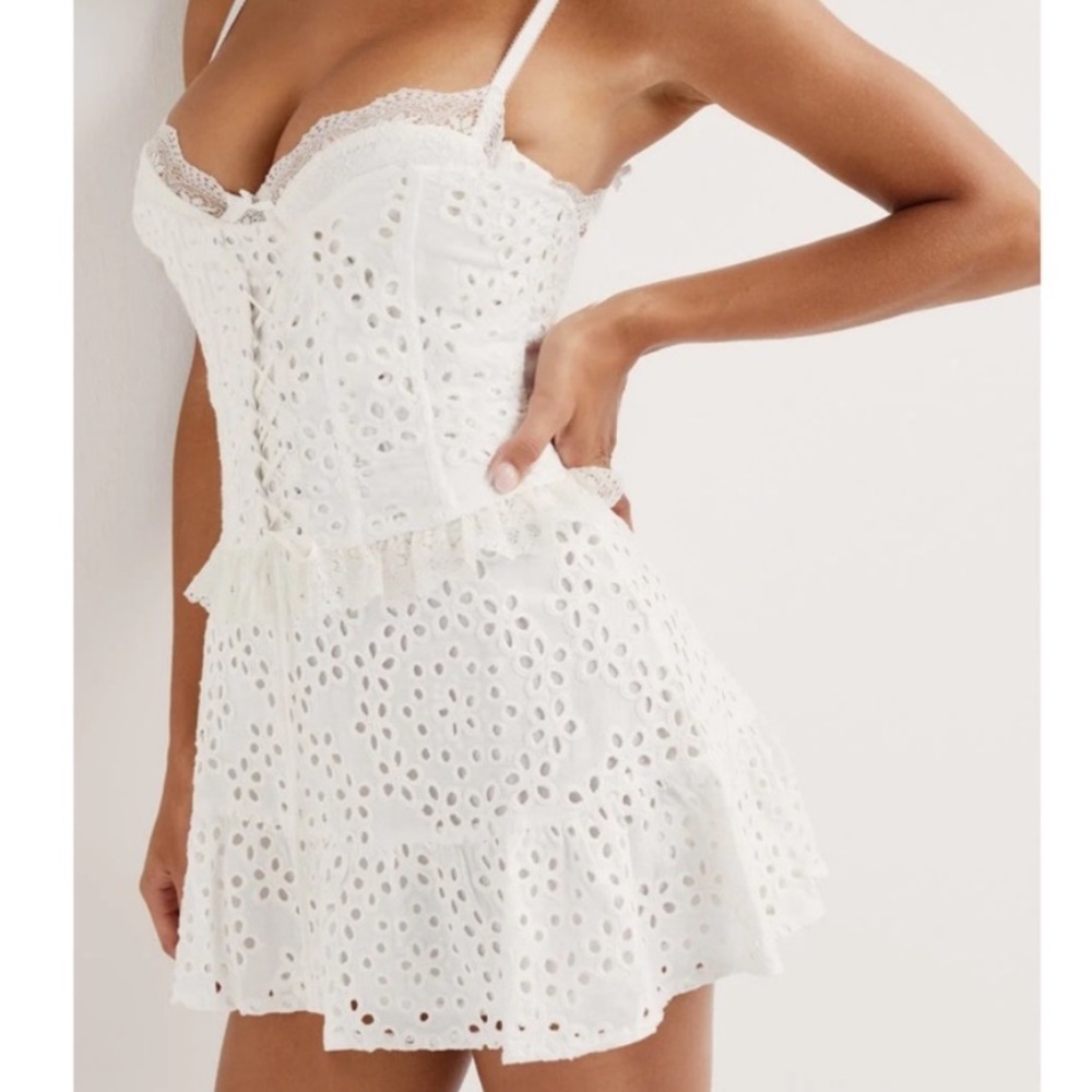 For love & lemons white eyelet dress